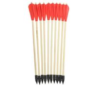 Hohopeti 10 pièces Flèches Bois à Pointe Souple Caoutchouc pour Jeu de Lancer de Pot Accessoires de Tir Amusants et Sécurisés pour Garçon Fille Jeu de Flèches pour Fête Familiale