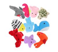 Hohopeti 10 Pièces Marionnettes à Doigts Peluche Océan Jouets Parent-garçon Fille Animaux Marins Colorés pour Raconter des Histoires et Stimuler Imagination