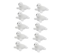Hohopeti 10 pièces Miniatures Résine Animaux Marins Figures Polaires pour Micro Paysage DIY Décoration Terrarium et Jardin Féerique