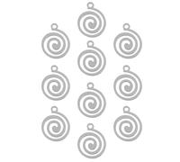 Hohopeti 10 pièces Pendentifs Spirale Acier Inoxydable Creux Décoration Créative Artisanale pour Bijoux DIY Breloque et Originale