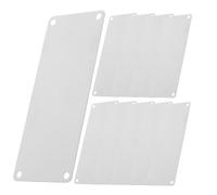 Hohopeti 10 Pièces Plaques Métalliques Rectangulaires Acier Inoxydable Épaisseur pour Gravure Laser DIY Signalétique Bureau et Porte