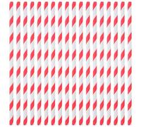 Hohopeti 100 Bâtonnets en Papier Rayés Rouges 30 CM - Accessoires Jetables pour Barbe à Papa Bâtonnets à Sucettes et Cupcakes - Matériel Hygiénique pour Fêtes Foraines et Événements
