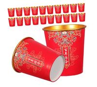 Hohopeti 100 Pièces And Thickened Paper Cups For Wedding Tea Ceremony Disposable Bridal Party Cups For Chinese Wedding Celebration