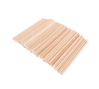 Hohopeti 100 pièces Lot de Bâtonnets Ronds Naturel pour Bricolage DIY Modélisme et Création de Jouets Ensemble