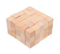 Hohopeti 100 Pièces Lot de Cubes Carré Naturel pour Bricolage Créatif Garçon Fille Adultes Matériaux de Construction DIY Précis pour Jeux de Construction et Décoration