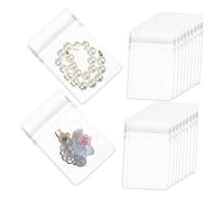 Hohopeti 100 pièces Lot de Plastique pour Bijoux avec Fermeture Press-Seal Pochettes Miniatures pour Petits Objets Rangement Clair pour Petites Entreprises et Usage Quotidien
