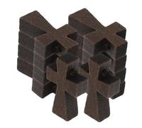 Hohopeti 100 Pièces Mini Croix Bois Pendentif Jésus Bois pour Fabrication de Bijoux DIY Breloques Spirituelles pour Bracelets Colliers et Porte-clés Accessoires Croix Baptême