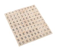 Hohopeti 100 pièces Mini Tuiles Numériques Bois pour Enseignement Mathématique Symboles Bois pour Éducation Précoce Montessori Jouets Éducatifs pour Compter et Bricolage DIY
