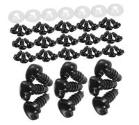 Hohopeti 100 pièces Nez de Sécurité Plastique Cœur pour Poupées Peluche Nez Amigurumi Noir pour Jouets Faits Main Accessoires Décoratifs pour Bricolage Créatif