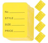 Hohopeti 1000 Étiquettes de Prix Jaunes pour Bijoux et Vêtements, Imprimables Trous, Format Petit, Adaptées pour Commerce, Vente et Gestion des Stocks