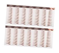 Hohopeti 12 feuilles Autocollants Sourcils Imperméables Maquillage Sourcil Réaliste Tatouage Éphémère Simulation Pochoir Professionnel Clairsemés et Manquants