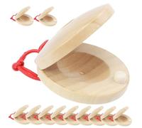 Hohopeti 12 pièces Castagnettes Bois pour Garçon Fille Instrument de Percussion Rythmique Petite Texture Confortable Éducatif Musical pour Initiation et Plaisir