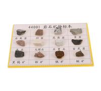 Hohopeti 12 Pièces Minéraux et Roches avec Texture Visible pour Collecte et Affichage Portable et Compact Spécimens de Géologie pour Cours et Laboratoire