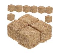 Hohopeti 12 pièces Miniature Hayrick Decor Set Rustic Farmyard Model for Garden Home Decoration