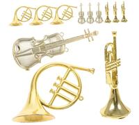 Hohopeti 12 Pièces Miniature Violons Ornements Instruments de Musique Plastique Décorations de Noël pour Sapin et Couronne DIY