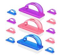 Hohopeti 12 pièces Nail Dust Cleaner Brushes With Sturdy Handle For Fingernail And Foot Dust Removal Manicure Scrubber Tools Set In
