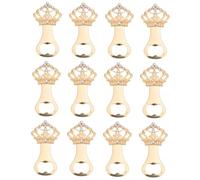 Hohopeti 12 Pièces Ouvre Bouteille Bière Couronne Doré avec Strass Décapsuleur Manuel Multifonction Résistant pour Bar Cuisine et Cadeau
