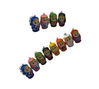 Hohopeti 12 pièces Porte-clés Poupées Matriochka Bois Coloré Pendentifs Décoratifs Créatifs Lot de Style Aléatoire Accessoires Clés Durables et Originaux