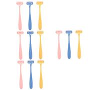 Hohopeti 12 Pièces Rasoir Épilateur Manuel de Jaune Rose Bleu Tondeuse de Précision pour Épilation des Aisselles Jambes Outil de Rasage Portable