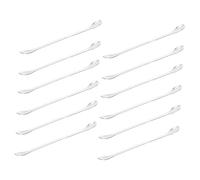Hohopeti 12 Pièces Stainless Steel Lab Spoon Spatulas Double Ended Sampling Tools Lightweight For Laboratory Kitchen Classroom Use