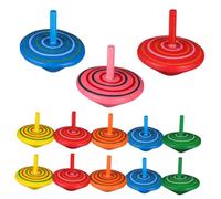 Hohopeti 12 pièces Toupies Bois Colorées Lot de Jouets Gyroscopiques Bois pour Garçon Fille Jouets Éducatifs et Amusants Décompression Cadeau Garçons Filles Couleur Couleur Aléatoire