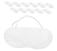 Hohopeti 12 pièces Yeux Jetable Polyester Cache-œil Sommeil Léger et Occultant Protège la Vue pour Voyage et Détente