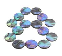 Hohopeti 15 Pièces Abalone Shell Flat Coin Beads Double-sided Natural Shell Discs For Jewelry Making Lightweight And Polished Accessories For DIY Earrings Bracelets And Necklaces