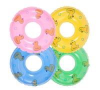 Hohopeti 15 Pièces Bouées de Natation Miniatures Colorées, Accessoires Flottants en Polypropylène pour Décoration Maison de Poupée, Jouets Flottants et Accessoires Photo, Couleur Aléatoire