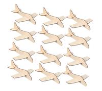 Hohopeti 15 pièces Kit Maquette Avion Bois Naturel Modèle DIY à Peindre Créatif Inachevé pour Garçon Fille Activité Manuelle Familiale et Décoration