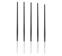 Hohopeti 15 Pièces Set Stylo Silicone Ongles Noir Pinceaux Nail Art Gravure Creuse Outils Manucure Pratiques pour Dessin et Embossage Design Unique