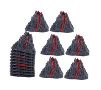 Hohopeti 16 pièces Modèle Miniature de Montagne en Plastique Décor de Bureau Portable Simulation Réaliste avec Lave Éruption Outil Éducatif Polyvalent pour Expériences Scientifiques et