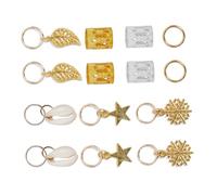 Hohopeti 164 pièces Anneaux Dreadlocks Métal Bijoux Cheveux Tresse Africaine Accessoires Coiffure Décoratifs pour Tressées Cadeau Familial Élégant