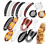 Hohopeti 18 Pcs Lot Pinces Banane Vintage Résistantes Maintien Sécurisé pour Cheveux Fins et Épais Accessoires Classiques pour Styles Variés