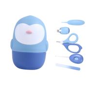 Hohopeti 1ensemble Kit De Soins Pour De Garçon Fille Avec Ciseaux Coupe- Cuillère Led Et Pince à Épiler Ensemble Ergonomique Et Pratique Pour Garçons Et Filles Bleu