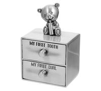 Hohopeti 1pièce Boîte De Rangement Pour Dents De Lait Avec Organisateur Pour Dents De Boîte à Souvenirs Pour Motif Ours Et Créer Des Souvenirs Enfance