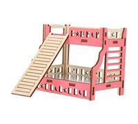 Hohopeti 1pièce Cage à Hamster Bois avec Plateforme Et Barrière pour Rongeurs Espace De Jeu pour Hamsters Et Écureuils Favorise Activité Physique Animaux