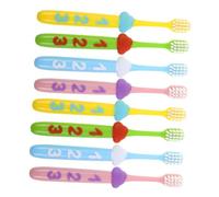 Hohopeti 2 Ensembles Brosse à Dents Garçon Fille Souple pour Poils Doux Adaptés Pousse des Dents Manche Ludique pour Nettoyage et Prise Main Facile