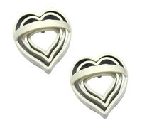 Hohopeti 2 ensembles Cœur Inox pour Biscuits Moules Pâtisserie DIY Réutilisables Faciles à Nettoyer et Antiadhésifs pour Cookies et Chocolats Faits Maison Couleur Couleur Aléatoire