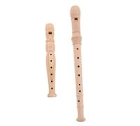 Hohopeti 2 Pièces à Bec Soprano Bois pour Débutants Professionnel Styles Allemand et Anglais et Portable pour École et Loisirs Musicaux