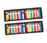 Hohopeti 2 pièces Abacus Plastique Chinois Rangées Boulier Éducatif Vintage pour Maîtriser Le Compte Calcul Mathématique et Léger pour Garçon Fille