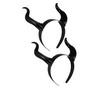Hohopeti 2 Pièces Bandeau Corne Démon pour Halloween Cosplay et Fête Accessoires Ox Horn Headband Plastique Sûr Chic pour Parade et Photo