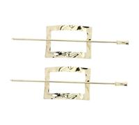 Hohopeti 2 pièces Barrettes Métalliques pour Cheveux Épingle à Chignon Résistant Corrosion Accessoires pour Cheveux Moyens à Épais Design Géométrique Vintage Doré pour Fêtes et Usage