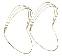 Hohopeti 2 Pièces Base de Couronne DIY en Métal Électrophorétique Kc Or pour Fabrication de Tiare Accessoire Serrage-Tête 4 Couches Décoration Cheveux pour Mariage et Fêtes