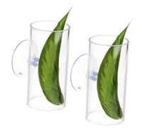Hohopeti 2 Pièces Betta Fish Resting Leaf Acrylic Hideout Aquarium Decoration For Fish Tank Accessories Natural Betta House With Easy Clean Surface