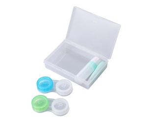 Hohopeti 2 pièces Boîte à Lentilles de Contact Double avec Rangement Vert Étui Rigide Compatible Toutes Marques Recommandé Remplacement Trimestriel Soin Séparé Gauche-Droite