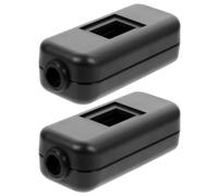 Hohopeti 2 Pièces Boîtier D'appareil Étanche Ip65 Noir en Abs, Coque Électrique Anneau D’étanchéité, Serrage-câble et Vis de Montage, pour Hôtels et Bureaux