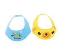 Hohopeti 2 Pièces Bonnet de Bain Imperméable Garçon Fille Visière Réglable Protection Yeux et Oreilles Chapeau de Étanche pour Tout-petits Capuchon Shampooing Anti-irritation Usage