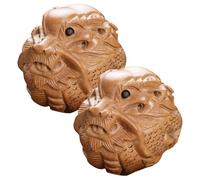 Hohopeti 2 pièces Boules de Massage Bois Naturel Boules de Mains Réutilisables pour Exercices et Relaxation Balle Massage Main et Portable pour Thérapie Stress