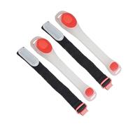 Hohopeti 2 pièces Brassard LED Lumineux de Sécurité Bandeau de Sport Léger et Flexible Bracelet de Visibilité pour Jogging et Cyclisme Accessoire de Protection Nocturne Rouge