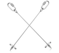 Hohopeti 2 pièces Brochettes Acier Inoxydable pour Oiseaux Distributeur Fruit Cage Support Fruits et Légumes pour Perroquets Perruches Budgies Facile à Suspendre